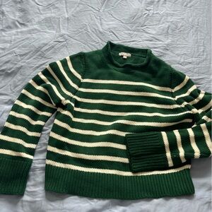 Heritage Cotton j crew striped roll neck sweater, excellent condition